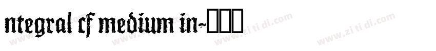 ntegral cf medium in字体转换
